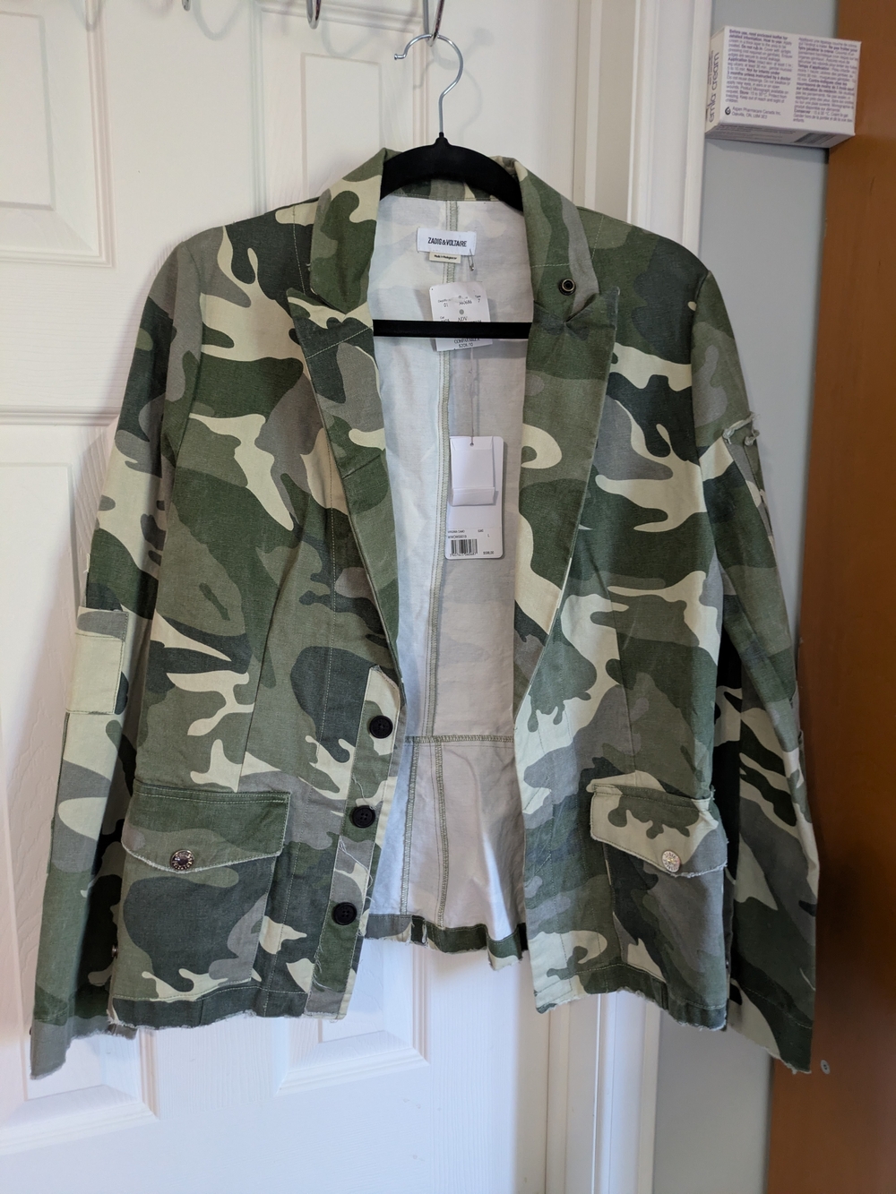 Zara Camouflage Utility Blazer in Green